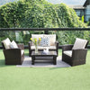 Virasat Outdoor Sofa Set 2 Seater, 2 Single Seater and 1 Center Table (Brown)-VIRASAT FURNITURE & FURNISHING