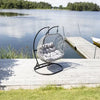 Virasat Double Seater Hanging Swing With Stand Silver-VIRASAT FURNITURE & FURNISHING