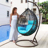 Virasat Single Seater Hanging Swing With Stand For Balcony , Garden Swing (Black)-VIRASAT FURNITURE & FURNISHING