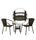 Virasat Outdoor Patio Seating Set 2 Chairs and 1 Table Set (Black)-VIRASAT FURNITURE & FURNISHING