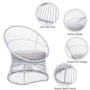 VIRASAT FURNITURE Outdoor Wicker Patio Set with Glass Top Table