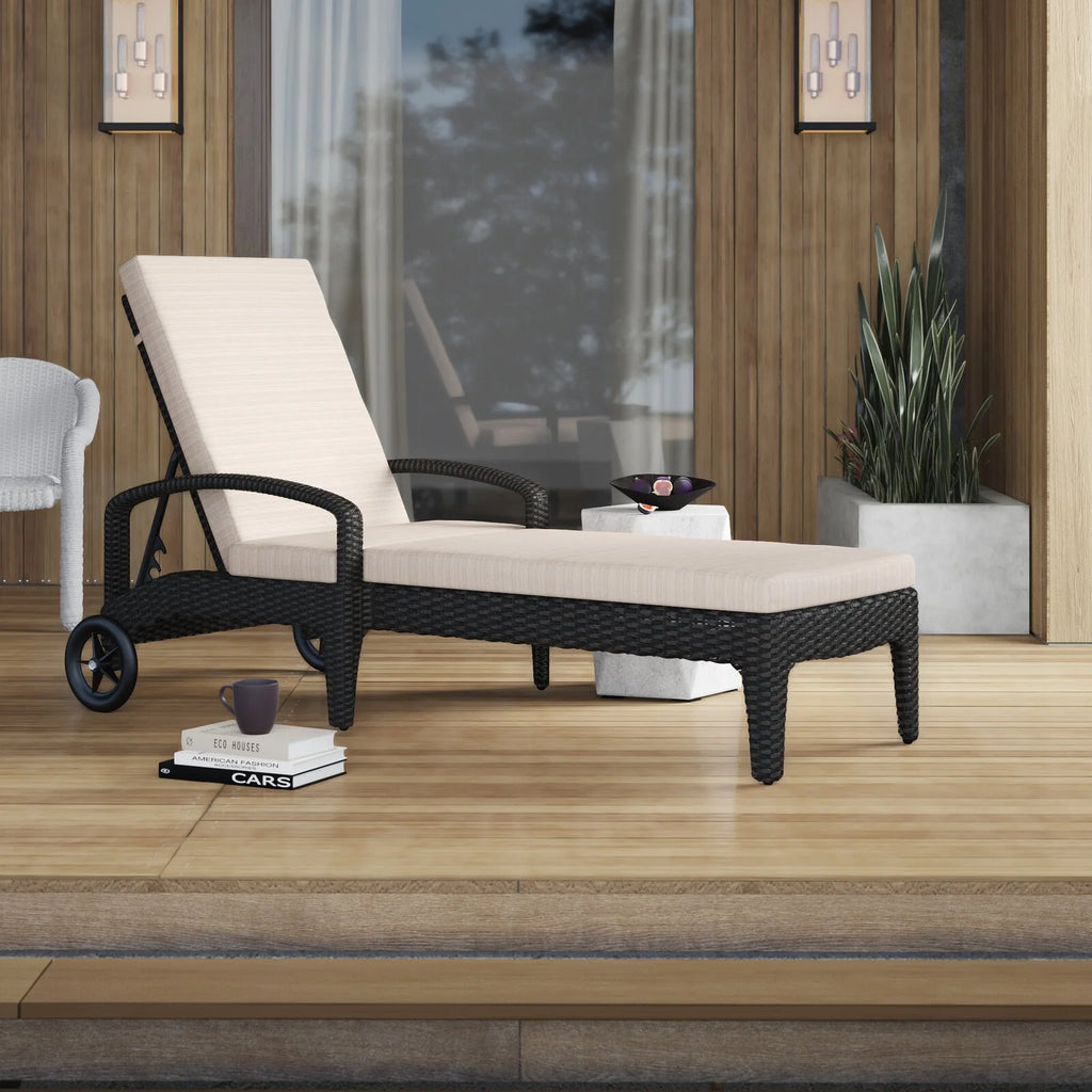 Virasat Outdoor Swimming Poolside Lounger (Black)-VIRASAT FURNITURE & FURNISHING