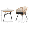 Virasat Outdoor Patio Seating Set 4 Chairs and 1 Table Set (Tan + Black)-VIRASAT FURNITURE & FURNISHING