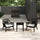 VIRASAT FURNITURE ELICIA OUTDOOR PATIO SEATING SET 2 CHAIRS AND 1 TABLE SET (BLACK) BRAIDED & ROPE