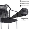 VIRASAT FURNITURE 3-Piece Outdoor Grey Rope Patio Set with Cushions & Center Table