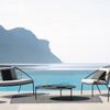 Virasat Outdoor Garden Balcony Sofa Set 2 Seater, 2 Single Seater and 1 Center Table Set (Black + Cream)