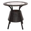Virasat Outdoor Patio Seating Set 2 Chairs and 1 Table Set (Brown)-VIRASAT FURNITURE & FURNISHING