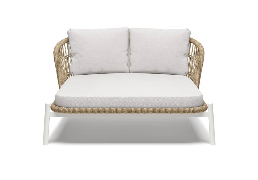 Virasat Outdoor Poolside Sunbed With Cushion Daybed Braided & Rope-VIRASAT FURNITURE & FURNISHING