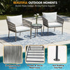 VIRASAT FURNITURE 3-PIECE ROPE PATIO SET – PERFECT FOR OUTDOOR ENTERTAINING (GREY &amp; WHITE)