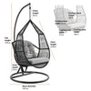 Virasat Single Seater Hanging Swing With Stand For Balcony, Garden (Black) Braided & Rope-VIRASAT FURNITURE & FURNISHING