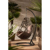Virasat Single Seater Hanging Swing With Stand For Balcony, Garden Swing (Dark Brown)-VIRASAT FURNITURE & FURNISHING