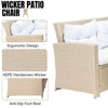 VIRASAT FURNITURE 8 SEATER L-SHAPE OUTDOOR WICKER SOFA SET 5-PIECE (BEIGE & WHITE)
