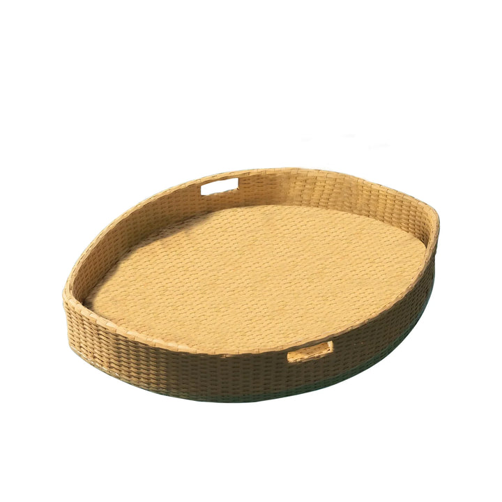 Virasat Célia Luxury Floating Serving Tray For Swimming Pool - Light Brown (Boat Shape)