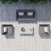 Virasat Outdoor Garden Balcony Sofa Set 2 Seater, 2 Single seater and 1 Center Table Set, Braid & Rope (Grey)-VIRASAT FURNITURE & FURNISHING