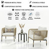 VIRASAT FURNITURE MADERA OUTDOOR PATIO SEATING SET 2 CHAIRS AND 1 TABLE SET (BEIGE) BRAIDED & ROPE