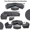 Virasat Outdoor Garden Balcony Sofa Set 5 Seater and 1 Center Table Set (Grey)-VIRASAT FURNITURE & FURNISHING