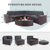 Virasat Outdoor Garden Balcony Sofa Set 5 Seater and 1 Center Table Set (Grey)-VIRASAT FURNITURE & FURNISHING