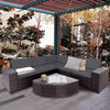 Virasat Outdoor Garden Balcony Sofa Set 5 Seater and 1 Center Table Set (Grey)-VIRASAT FURNITURE & FURNISHING