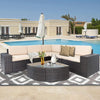 Virasat Outdoor Garden Balcony Sofa Set 5 Seater and 1 Center Table Set (Brown)-VIRASAT FURNITURE & FURNISHING