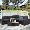 Virasat Outdoor Garden Balcony Sofa Set 5 Seater and 1 Center Table Set (Grey)-VIRASAT FURNITURE & FURNISHING