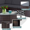 Virasat Outdoor Garden Balcony Sofa Set 5 Seater and 1 Center Table Set (Grey)-VIRASAT FURNITURE & FURNISHING