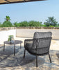 Virasat Outdoor Sofa Set 2 Seater, 2 Single Seater and 1 Center Table Set (Black + Grey) Braided & Rope-VIRASAT FURNITURE & FURNISHING