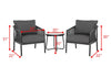 Virasat Outdoor Patio Seating Set 2 Chairs and 1 Table Set (Dark Grey)-VIRASAT FURNITURE & FURNISHING