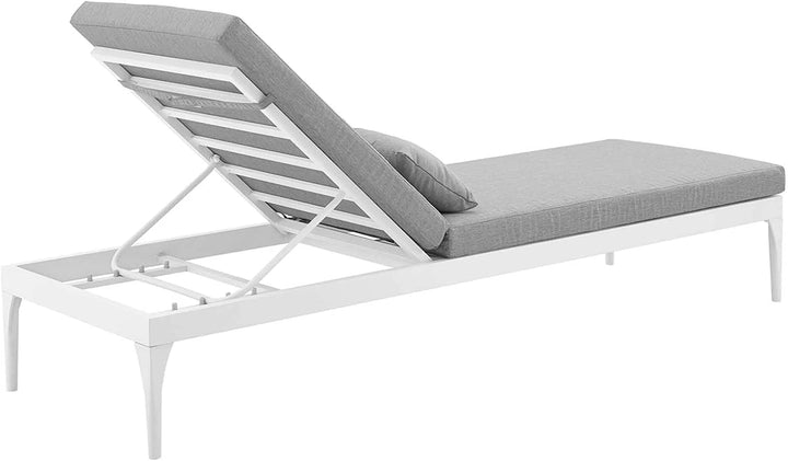 Virasat Dorian Outdoor Swimming Poolside Lounger (White + Gray) Set of 2