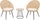 Virasat Outdoor Patio Seating Set 2 Chairs and 1 Table Set (Tan + White)-VIRASAT FURNITURE & FURNISHING