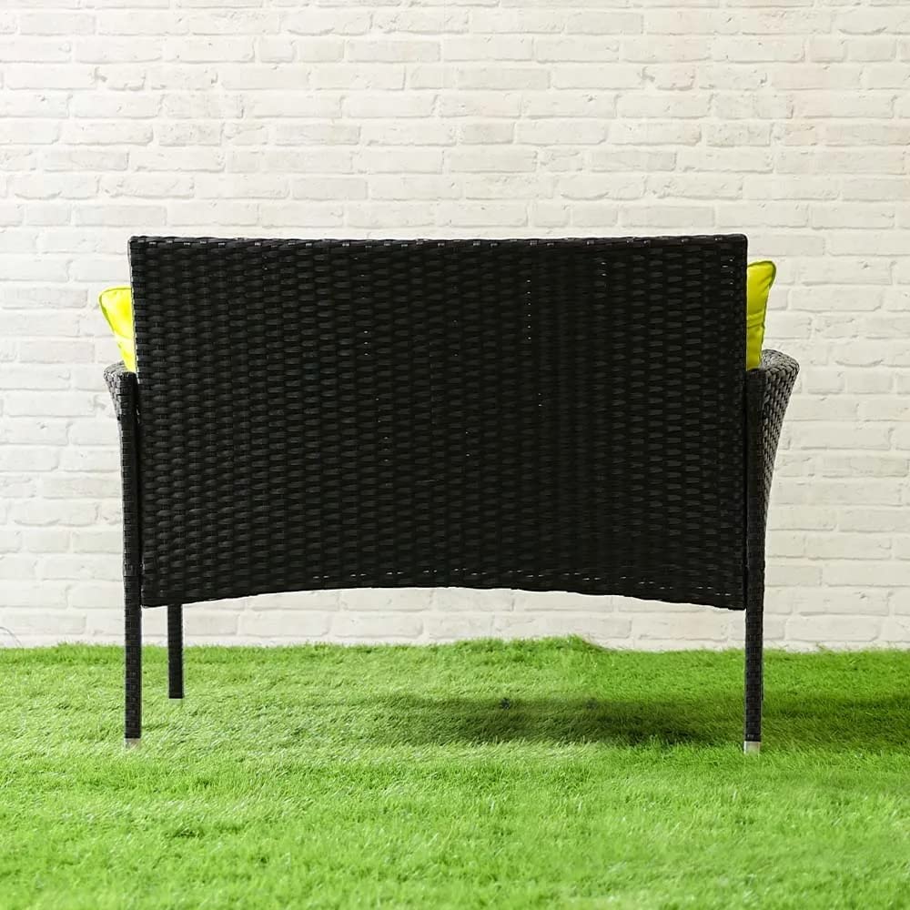 Virasat Outdoor Sofa Set 2 Seater, 2 Single Seater and 1 Center Table Set (Black)-VIRASAT FURNITURE & FURNISHING