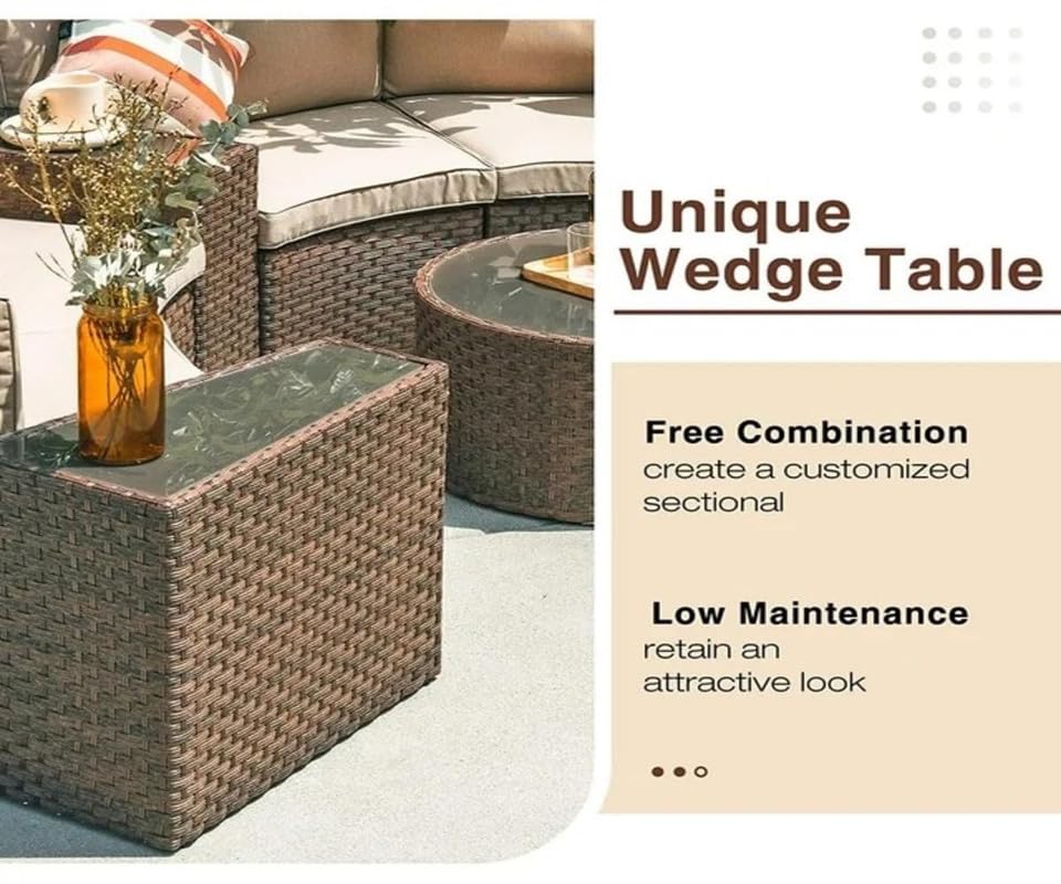 Virasat 8 Seater Half-Moon Sofa Outdoor Patio Furniture Set-VIRASAT FURNITURE & FURNISHING