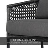 Virasat Outdoor Patio Seating Set 2 Chairs and 1 Table Set (Dark Grey)-VIRASAT FURNITURE & FURNISHING