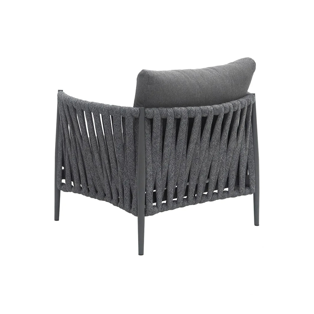 Virasat Outdoor Garden Balcony Sofa Set 3 Seater, 2 Single Seater and 1 Table Set Braid & Rope (Dark Grey)-VIRASAT FURNITURE & FURNISHING