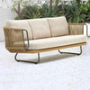 VIRASAT FURNITURE 3 SEATER SOFA ANTIQUE DESIGN ROPE FURNITURE SET (BEIGE & WHITE)