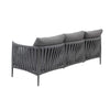 Virasat Outdoor Garden Balcony Sofa Set 3 Seater, 2 Single Seater and 1 Table Set Braid & Rope (Dark Grey)-VIRASAT FURNITURE & FURNISHING