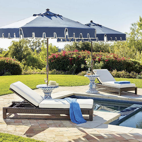 Virasat Outdoor Swimming Poolside Lounger Brown-VIRASAT FURNITURE & FURNISHING