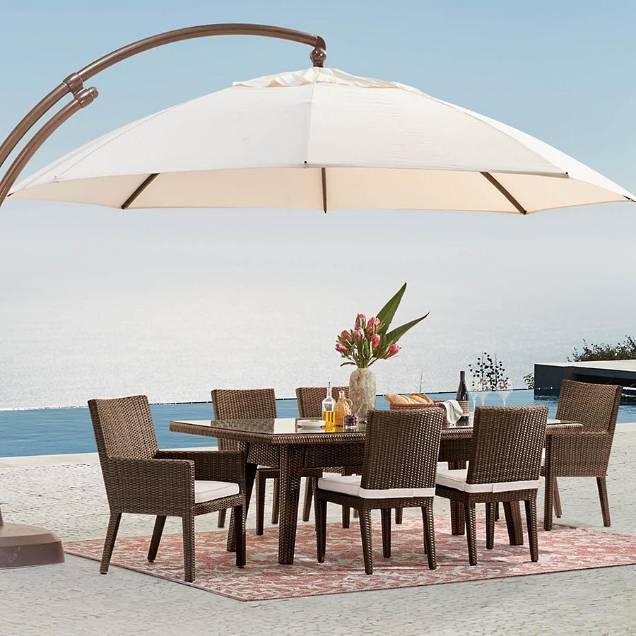 Virasat Outdoor Patio Dining Set 6 Chairs and 1 Table (Dark Brown)-VIRASAT FURNITURE & FURNISHING