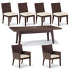 Virasat Outdoor Patio Dining Set 6 Chairs and 1 Table (Dark Brown)-VIRASAT FURNITURE & FURNISHING