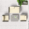 Virasat Outdoor Garden Balcony Sofa Set 2 Seater, 2 Single Seater and 1 Center Table Set, Braid & Rope (Beige + Grey)-VIRASAT FURNITURE & FURNISHING