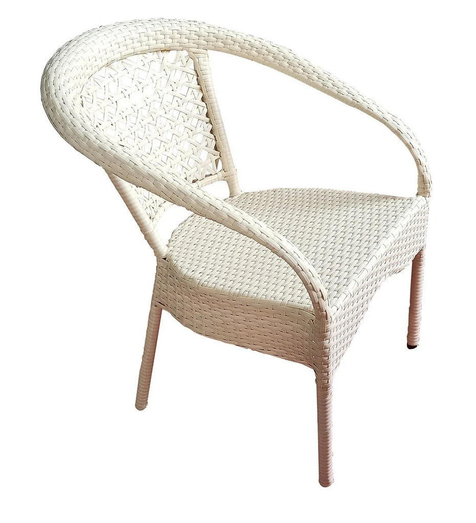 Virasat Outdoor Patio Seating Set 2 Chairs and 1 Table Set (Cream)-VIRASAT FURNITURE & FURNISHING
