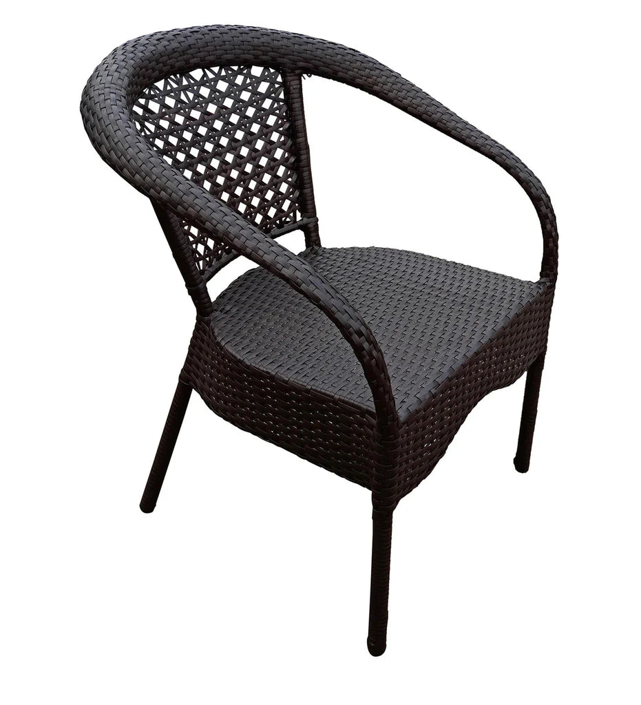 Virasat  Outdoor Patio Seating Set 4 Chairs and 1 Table Set (Brown)-VIRASAT FURNITURE & FURNISHING