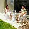 VIRASAT FURNITURE Outdoor Rattan Wicker 3-Piece Conversation Set