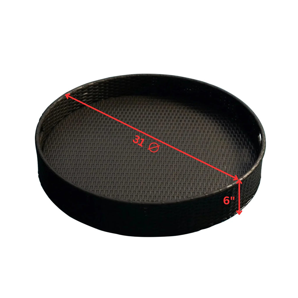 Virasat Luxury Floating Serving Tray For Swimming Pool - Brown ( Round)-VIRASAT FURNITURE & FURNISHING