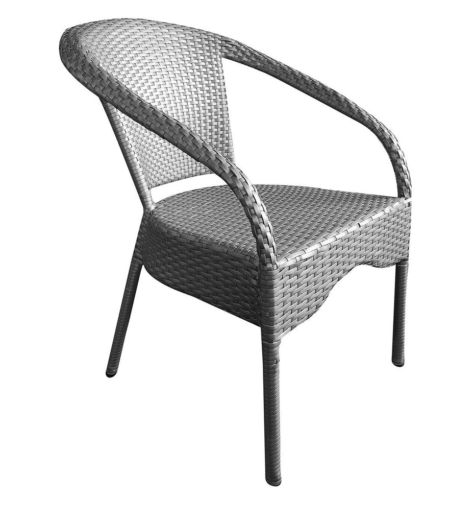 Virasat Outdoor Patio Seating Set 4 Chairs and 1 Table Set (Silver)-VIRASAT FURNITURE & FURNISHING