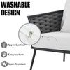 VIRASAT FURNITURE 6-PIECE OUTDOOR ROPE SOFA SET 6-SEATER (GREY & WHITE)