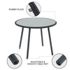 Virasat Outdoor Patio Seating Set 4 Chairs and 1 Table Set Black-VIRASAT FURNITURE & FURNISHING