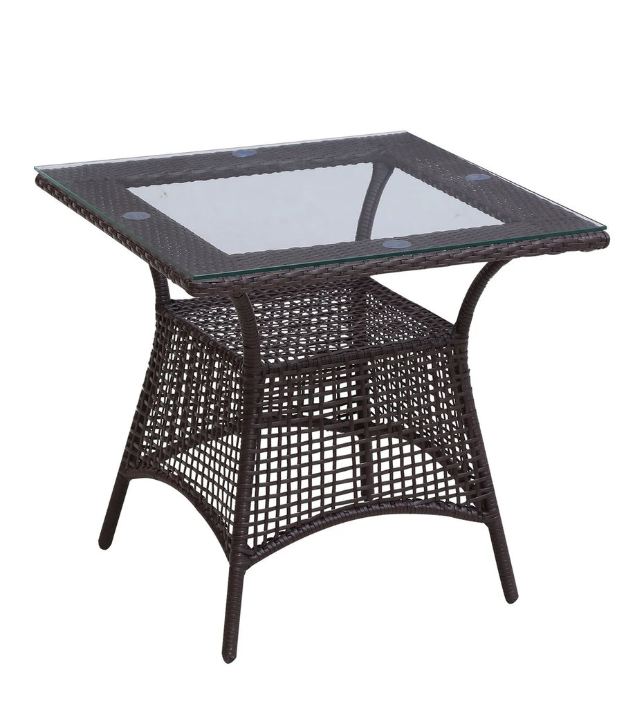 Virasat Outdoor Patio Seating Set 4 Chairs and 1 Table Set (Dark Brown)-VIRASAT FURNITURE & FURNISHING
