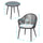 Virasat Outdoor Patio Seating Set 2 Chairs and 1 Table Set (Grey) Braided & Rope-VIRASAT FURNITURE & FURNISHING