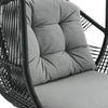 Virasat Single Seater Hanging Swing With Stand For Balcony, Garden (Black) Braided & Rope-VIRASAT FURNITURE & FURNISHING