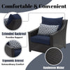 VIRASAT FURNITURE 3-Piece Outdoor Rattan Wicker Patio Set